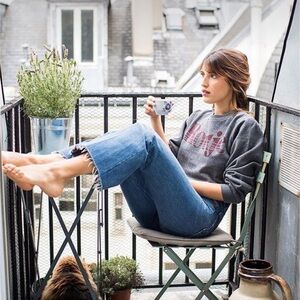 Rouje Gray Logo Sweatshirt